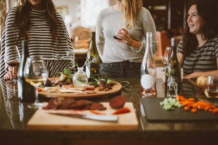 Friends gathered around a table